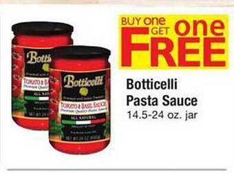 Safeway Botticelli Pasta Sauce offer
