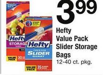 Safeway Hefty Value Pack Slider Storage Bags offer