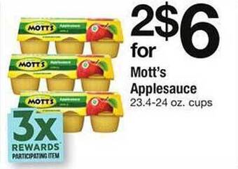 Safeway Mott's Applesauce offer