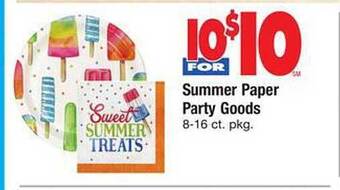 Safeway Summer Paper Party Goods offer