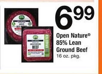 Safeway Open Nature 85% Lean Ground Beef offer
