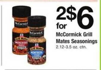 ACME Mccormick Grill Mates Seasonings offer