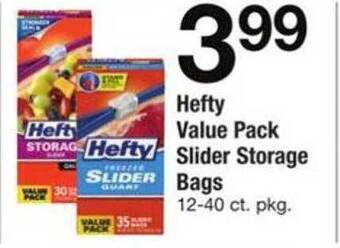 ACME Hefty Value Pack Slider Storage Bags offer