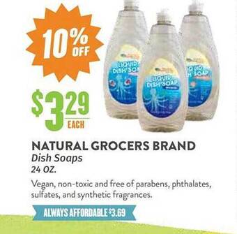 Natural Grocers Natural Grocers Brand Dish Soaps offer