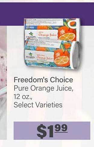 Commissary Freedom's Choice Pure Orange Juice offer