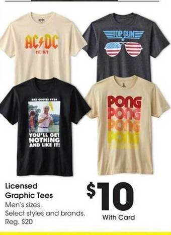 Fred Meyer Licensed Graphic Tees offer