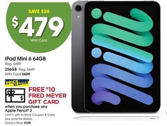 Fred Meyer Ipad Mini 6 64gb offer