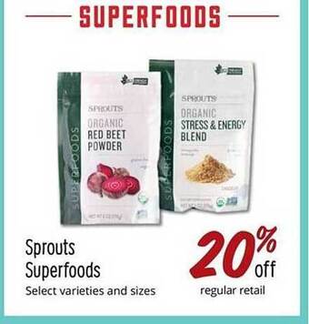 Sprouts Farmers Market Sprouts Superfoods offer