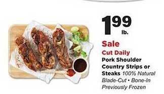 Stater Bros Pork Shoulder Country Strips Or Steaks offer