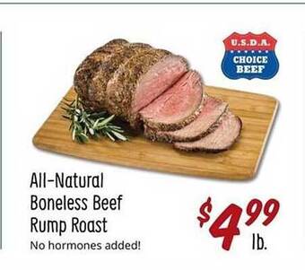 Sprouts Farmers Market All-natural Boneless Beef Rump Roast offer
