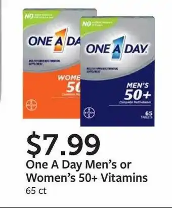 Fareway One A Day Men's Or Women's 50+ Vitamins offer