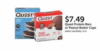 Fareway Quest Protein Bars Or Peanut Butter Cups offer