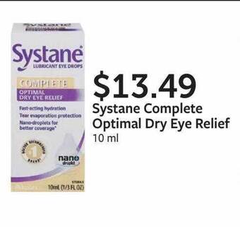 Fareway Systane Complete Optimal Dry Eye Relief offer