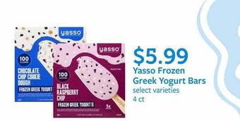 Fareway Yasso Frozen Greek Yogurt Bars offer
