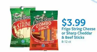 Fareway Frigo String Cheese Or Sharp Cheddar & Beef Sticks offer