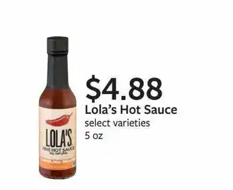 Fareway Lola's Hot Sauce offer