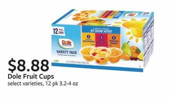 Fareway Dole Fruit Cups offer
