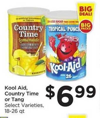 Food 4 Less Kool Aid, Country Time Or Tang offer