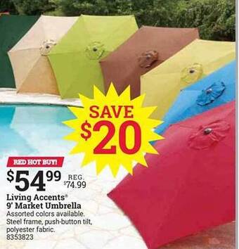 Ace Hardware Living Accents 9' Market Umbrella offer