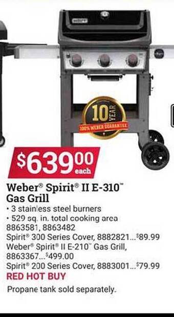 Ace Hardware Weber Spirit II E-310 Gas Grill offer