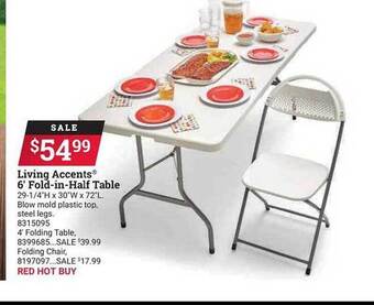 Ace Hardware Living Accents 6' Fold-in-half Table offer