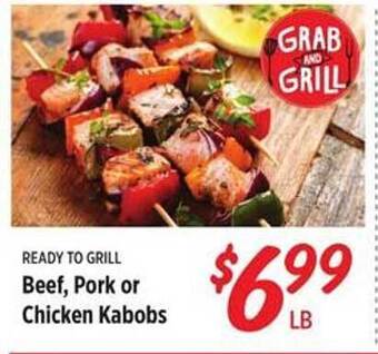 Rouses Beef, Pork Or Chicken Kabobs offer