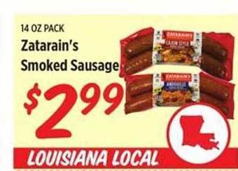 Rouses Zatarain's Smoked Sausage offer