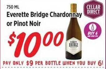 Rouses Everette Bridge Chardonnay Or Pinot Noir offer