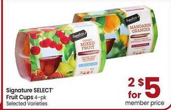 Safeway Signature Select Fruit Cups offer