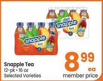 Safeway Snapple Tea offer