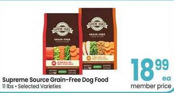 Safeway Supreme Source Grain-free Dog Food offer