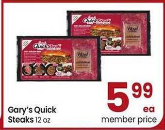 Safeway Gary's Quick Steaks offer