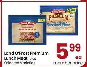 Safeway Land O'frost Premium Lunch Meat offer