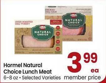 Safeway Hormel Natural Choice Lunch Meat offer