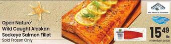 Safeway Open Nature Wild Caught Alaskan Sockeye Salmon Fillet offer