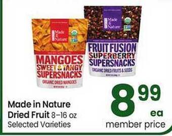 Safeway Made In Nature Dried Fruit offer