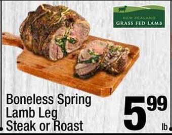 Super King Markets Boneless Spring Lamb Leg Steak Or Roast offer