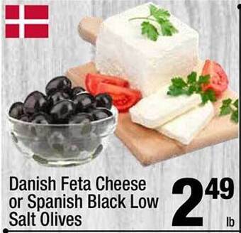 Super King Markets Danish Feta Cheese Or Spanish Black Low Salt Olives offer