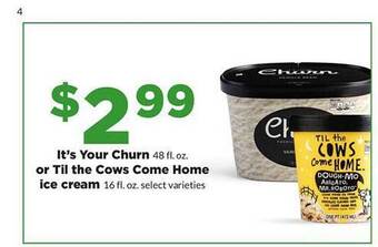 Hy-Vee It's Your Churn Or Til The Cows Come Home Ice Cream offer