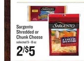 Lowes Foods Sargento Shredded Or Chunk Cheese offer