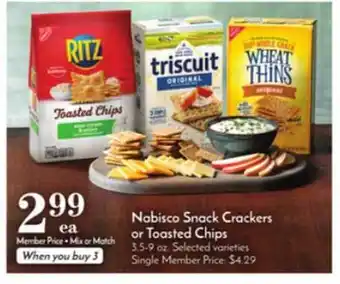 Pavilions Nabisco Snack Crackers Or Toasted Chips offer