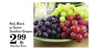 Pavilions Red, Black Or Green Seedless Grapes offer