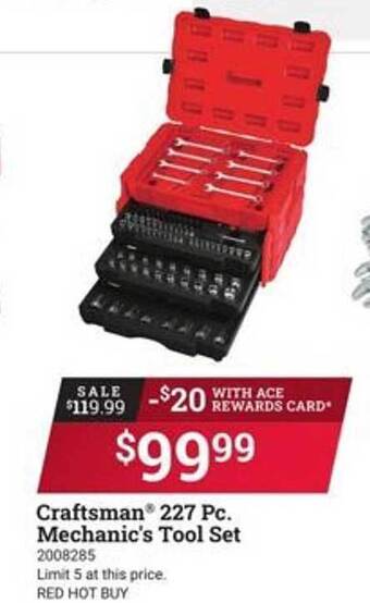 Ace Hardware Craftsman 227 Pc Mechanic's Tool Set offer