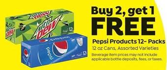 Save a Lot Pepsi Products 12packs offer