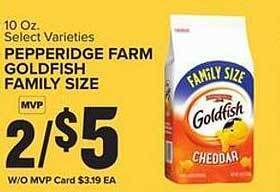 Food Lion Pepperidge Farm Goldfish Family Size offer