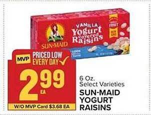 Food Lion Sunmaid Yogurt Raisins offer