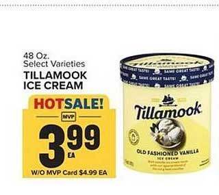 Food Lion Tillamook Ice Cream offer