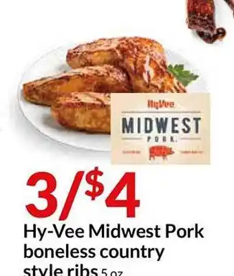 Hy-Vee Hyvee Midwest Pork Boneless Country Style Ribs offer