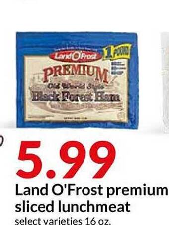 Hy-Vee Land O'frost Premium Sliced Lunchmeat offer