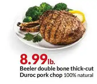 Hy-Vee Beeler Double Bone Thickcut Duroc Pork Chop 100% Natural offer